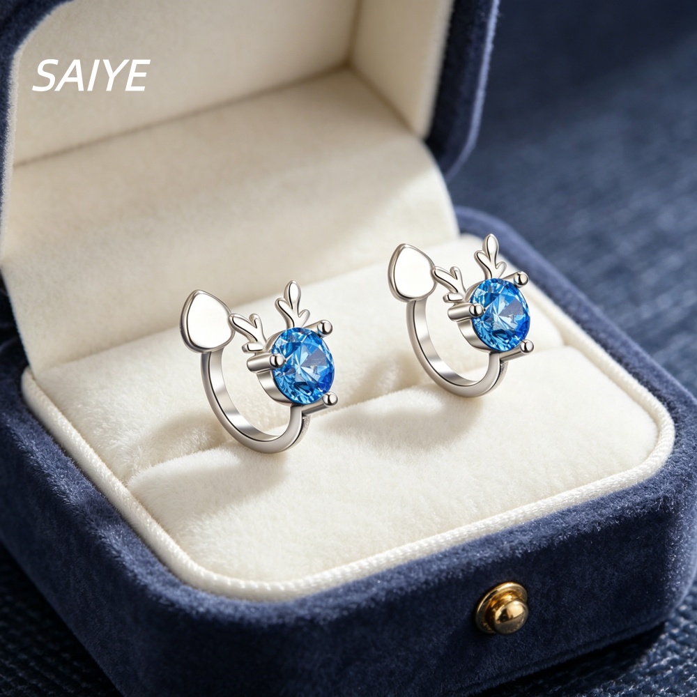 Ear Cuff No Piercing - 925 ayar gümüş Elk kulak klipsi
