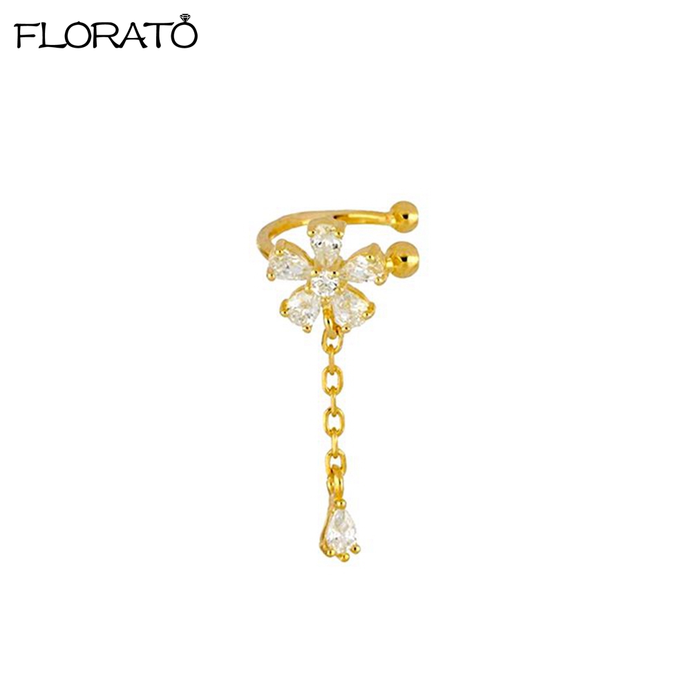 Ear Cuff No Piercing - 1 adet 18K altın küpe klip
