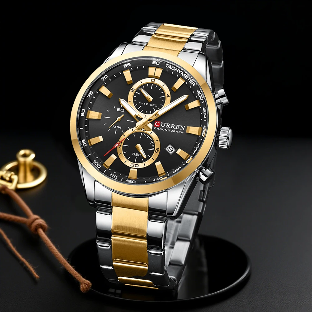 Jewelry And Watches - CURREN Casual Kuvars Chrono Spor Saatler