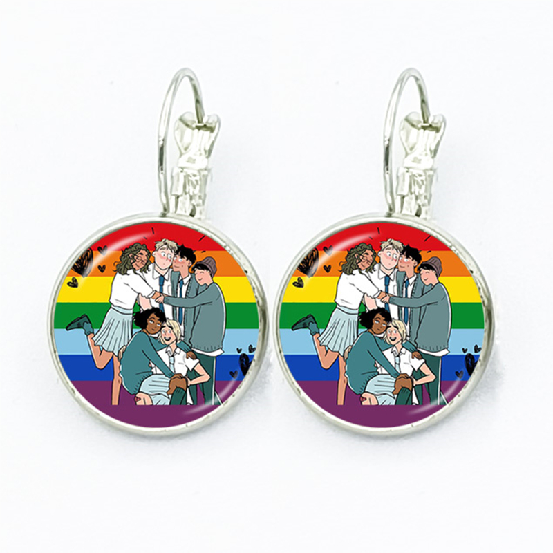 Nick'S Jewelry & Watches Reviews - Heartstopper karikatür fotoğrafları cam küpe Charlie