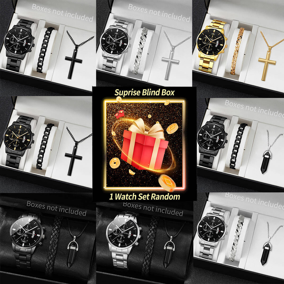 Jewelry And Watches - Sürpriz Gizemli Saat Kör Kutu-3 Adet/takım