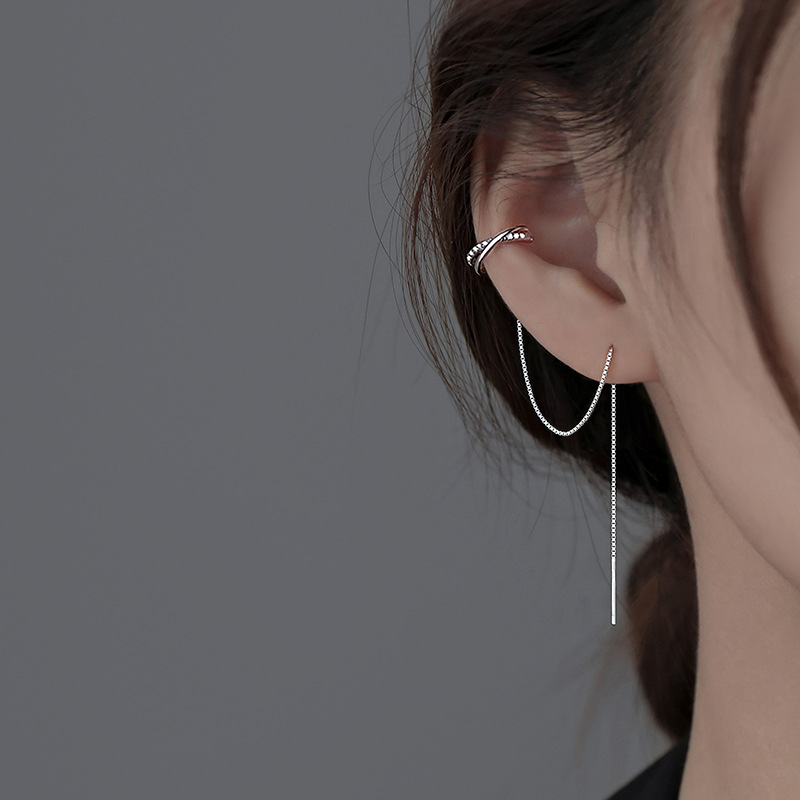 Gerçek 925 ayar gümüş çift zin - Ear Cuff No Piercing incelemesi ve fiyatı
