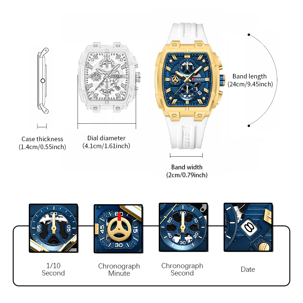 CURREN Lüks Vintage Erkek Spor - Jewelry And Watches incelemesi ve fiyatı