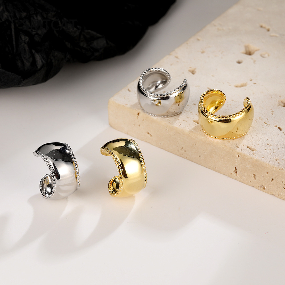 925 ayar gümüş geniş pürüzsüz  - Ear Cuff No Piercing incelemesi ve fiyatı