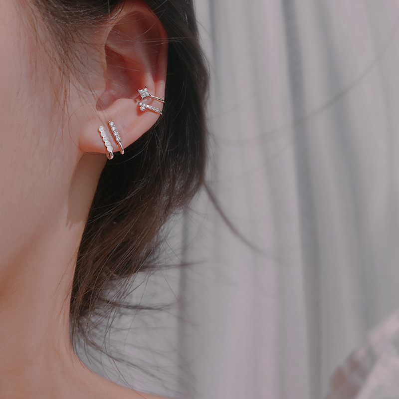 925 Ayar Gümüş Asimetrik Kübik - Ear Cuff No Piercing incelemesi ve fiyatı