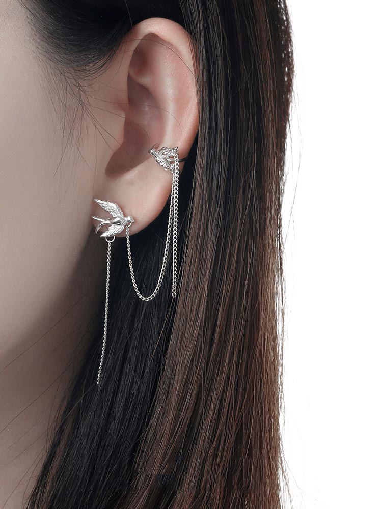 F.I.N.S Kuş Şekilli S925 Gümüş - Ear Cuff No Piercing incelemesi ve fiyatı